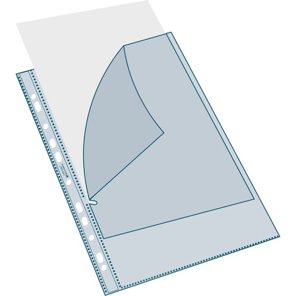 Exacompta Stop Doc Punched Pockets, Pk 100 - Krystal 5870E