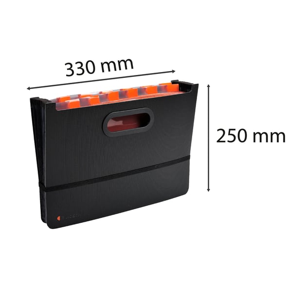 Exacompta 4x Exactive ExaDesk ekspanderende mappe - Sort 58934E
