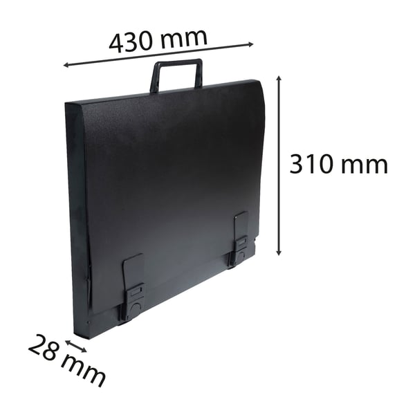 Exacompta 2x Portfolio stive PP-kunstmapper 31x43cm - Sort 59101E