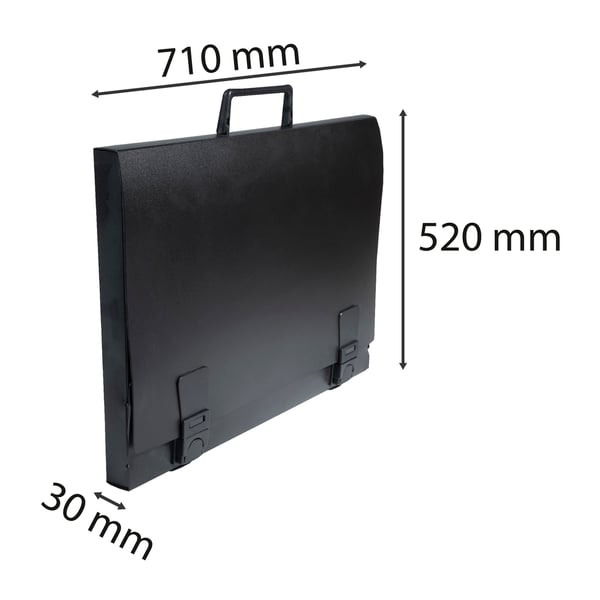 Exacompta 2x Portfolio Rigid PP Art Folders 52x71cm - Sort 59201E