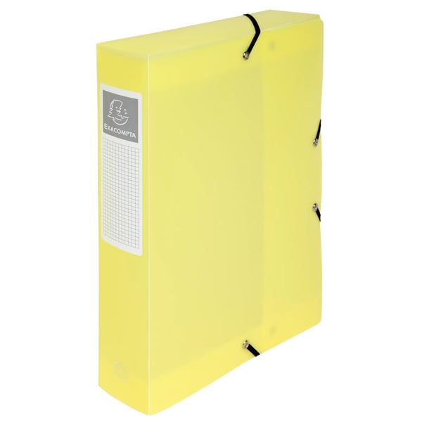 Exacompta 8x Chrom Pastel Box File A4 60mm PP 0.7mm - assorterede farver 59370E