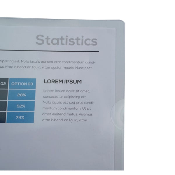Exacompta Premium PVC Cut Flush Folder, A4, aeske med 50 stk. - Krystal 5950E