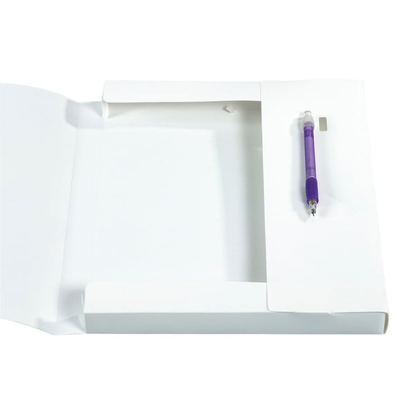 Exacompta 17x Arkiveringsboks 25 mm ryg, uigennemsigtig 0,7 mm polypropylen Krea Cover - hvid 59589E