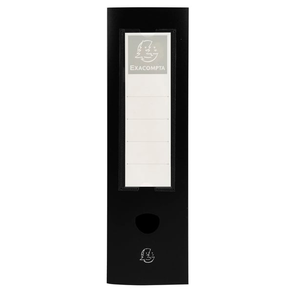 Exacompta 10x Arkivboks med trykknaplukning 60 mm ryg PP uigennemsigtig A4 - Sort 59631E