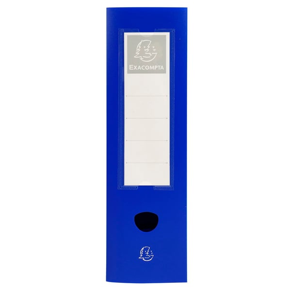 Exacompta 10x Arkivboks med trykknaplukning 60 mm ryg PP uigennemsigtig A4 - Blå 59632E