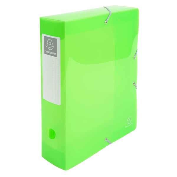 Exacompta 6x Iderama arkiveringsboks, A4, 80mm rygrad, PP - assorterede farver 59680E