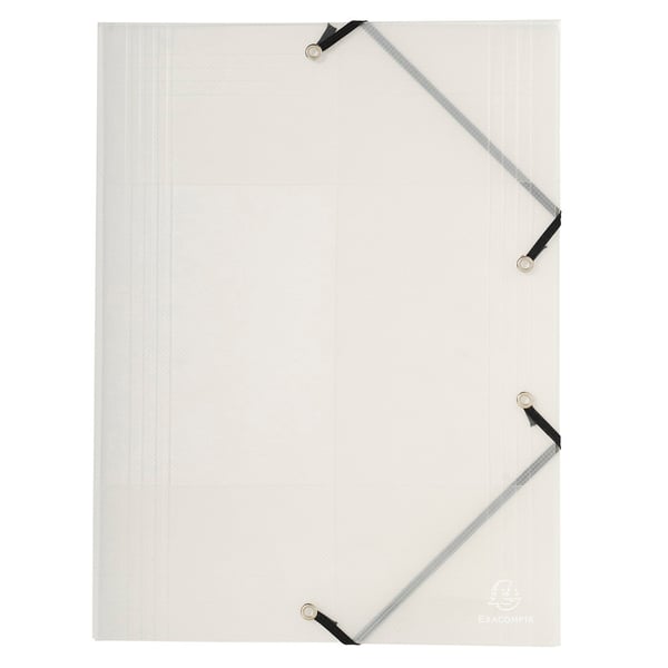 Exacompta 10x Crystal PP elastikmapper med 3 klapper, A3, assorteret - assorterede farver 59700E
