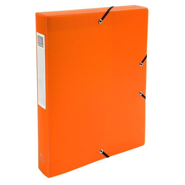 Exacompta 8x Exabox Opak PP arkiveringsboks 40mm ryg A4. - assorterede farver 5970E