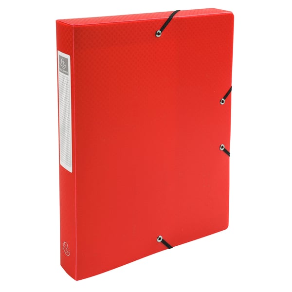 Exacompta 8x Exabox Opak PP arkiveringsboks 40mm ryg A4. - assorterede farver 5970E