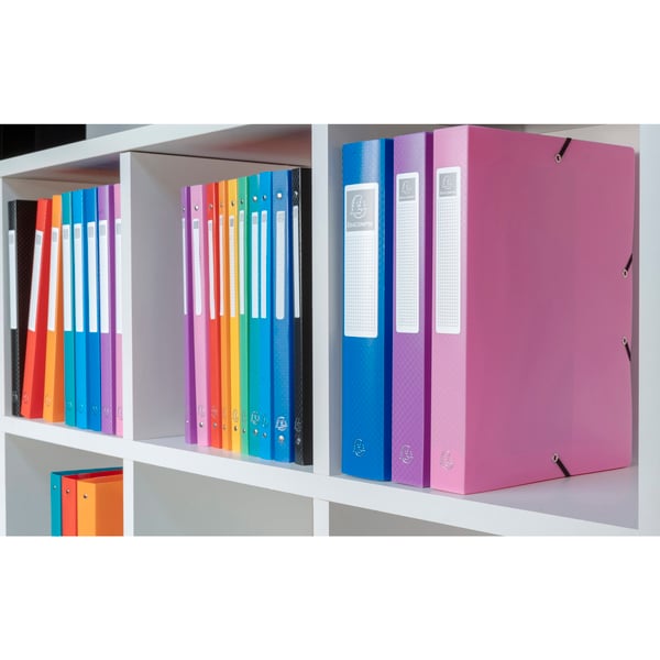 Exacompta 8x Exabox Opak PP arkiveringsboks 40mm ryg A4. - Sort 59781E