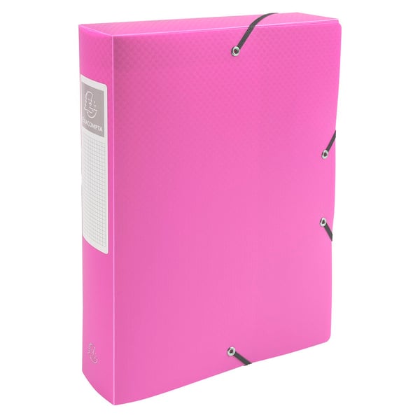 Exacompta 8x Exabox Opak PP arkiveringsboks 60mm rygrad A4. - assorterede farver 5980E