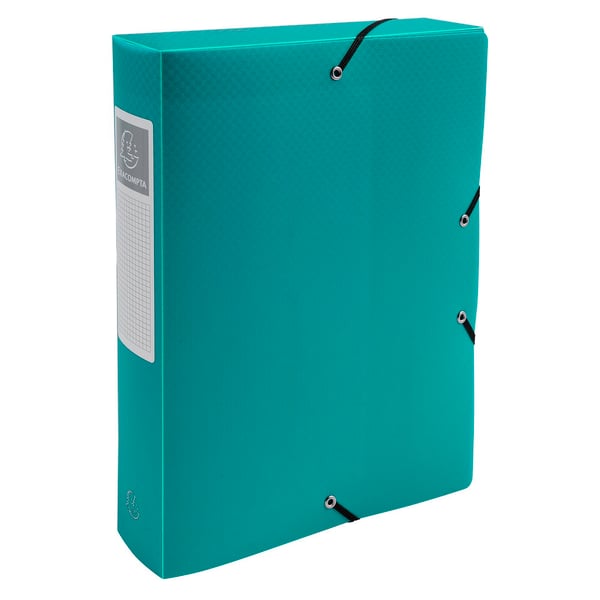 Exacompta 8x Exabox Opak PP arkiveringsboks 60mm rygrad A4. - assorterede farver 5980E
