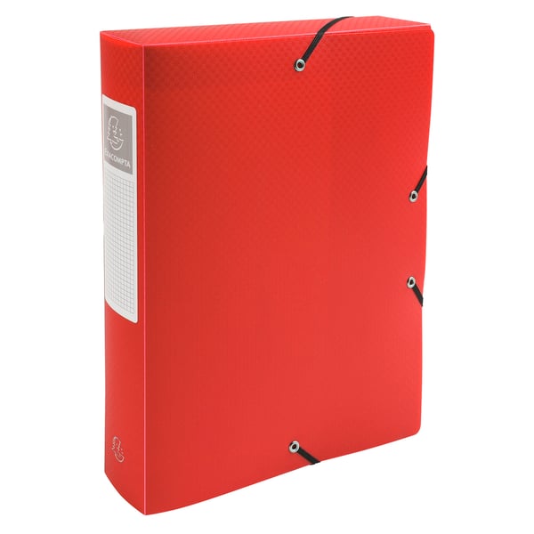 Exacompta 8x Exabox Opak PP arkiveringsboks 60mm rygrad A4. - assorterede farver 5980E