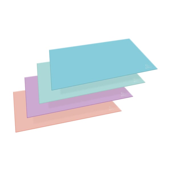 Exacompta 8x Skrivebordsmåtte i karton Aquarel - assorterede farver 60196D