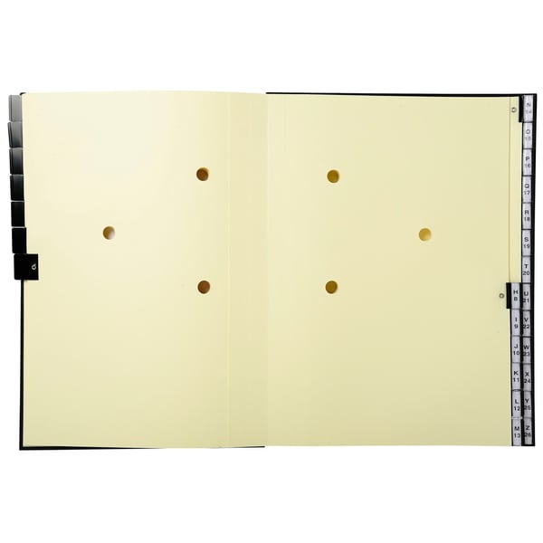 Exacompta Multipartmappe 26 alfanumeriske faner - A4 - Sort 621226E