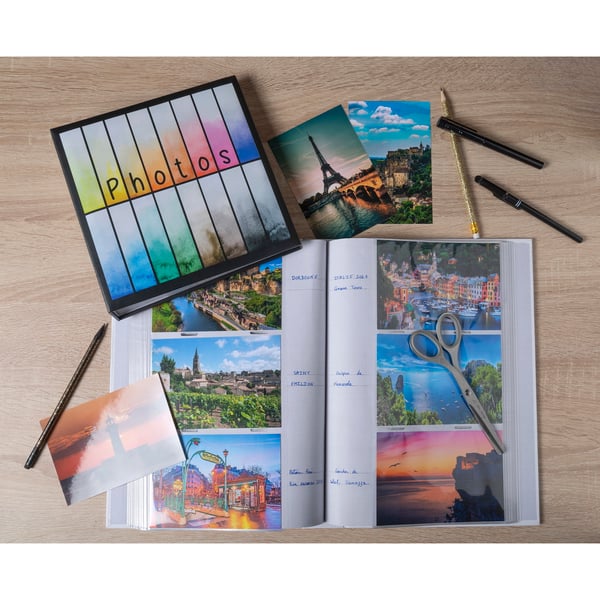 Exacompta 6x Fotoalbum med lommer 300 fotos 10x15cm - hvid 62883E