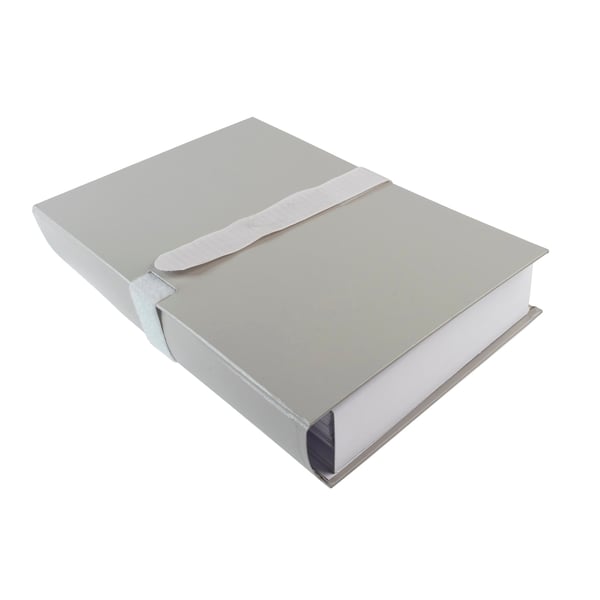 Exacompta 10x Balacron Expanding Spine Folder, A4, Hook and Loop Strap - Grå 630E