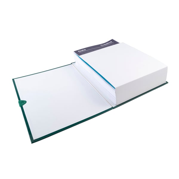 Exacompta 10x Balacron Expanding Spine Folder, A4, Hook and Loop Strap - Mørkegrøn 633E