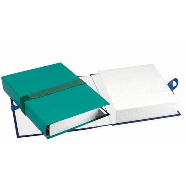 Exacompta 10x Balacron Expanding Spine Folder, A4, Hook and Loop Strap - assorterede farver 640E