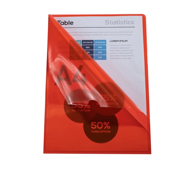 Exacompta 10x Skaeremapper, PVC A4 (pakke med 10 stk.) - Rød 660575E