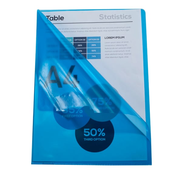 Exacompta PVC-skaeringsmappe, A4, pose med 100 stk. - assorterede farver 661200E