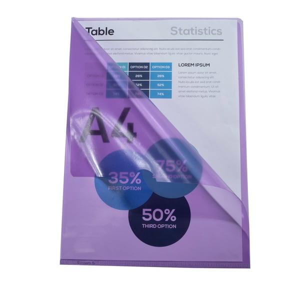 Exacompta PVC-skaeringsmappe, A4, pose med 100 stk. - Lilla 661205E