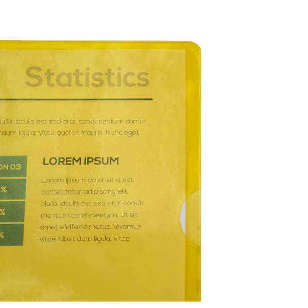 Exacompta PVC-skaeringsmappe, A4, pose med 100 stk. - Gul 661235E