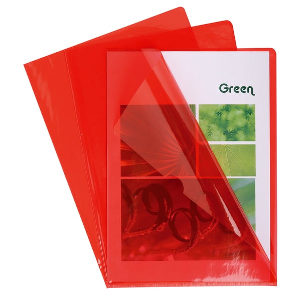 Exacompta PVC-skaeringsmappe, A4, pose med 100 stk. - Rød 661275E