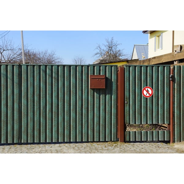 Exacompta Selvklaebende skilt med forbud mod fodgaengere (20 cm) - Rød 67012E
