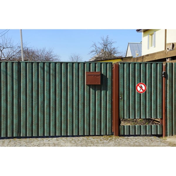 Exacompta Selvklaebende skilt med forbud mod fodgaengere (20 cm) - Rød 67012E