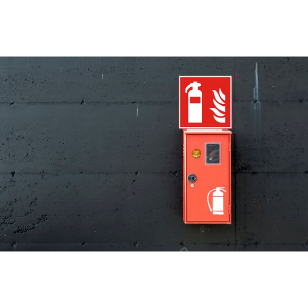 Exacompta Selvklaebende brandslukningsskilt (20 cm) - Rød 67031E
