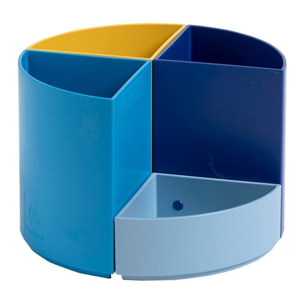 Exacompta 3x Quarter Bee Blue modulopbygget penneholder - assorterede farver 68202D