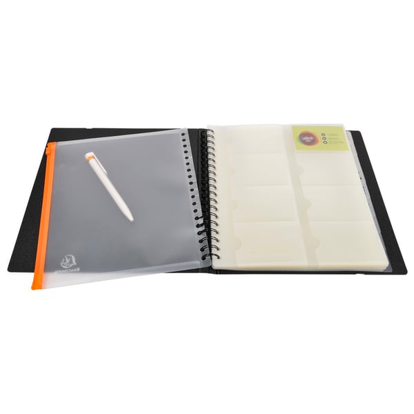 Exacompta 5x Exactive ExaCard visitkortholder, stor - Sort 75234E