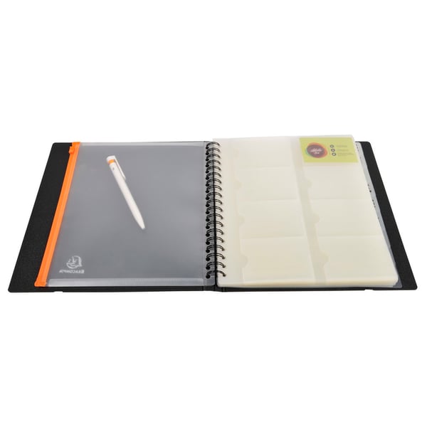 Exacompta 5x Exactive ExaCard visitkortholder, stor - Sort 75234E