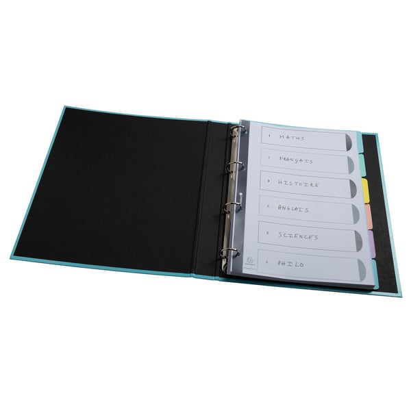 Exacompta 25x Aquarel Dividers A4 6P Pressboard 400g - assorterede farver 7706E