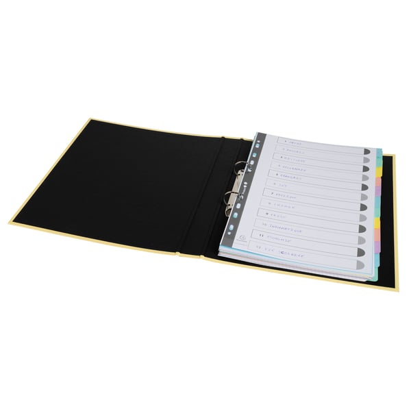 Exacompta 15x Aquarel Dividers A4 12P Pressboard 400g - assorterede farver 7712E