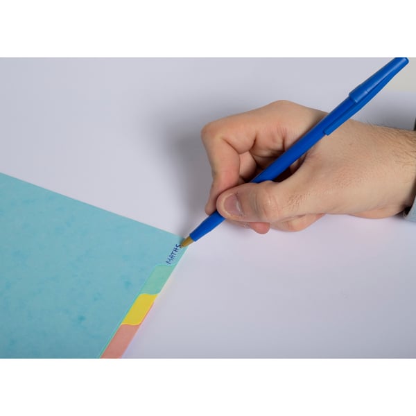 Exacompta 15x Aquarel Dividers A4 12P Pressboard 400g - assorterede farver 7712E