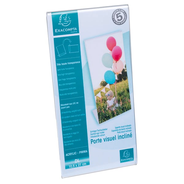 Exacompta 30x Skråskiltholder DL Clear - Krystal 83058D
