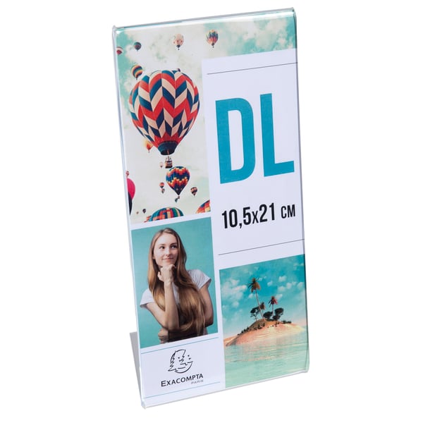 Exacompta 30x Skråskiltholder DL Clear - Krystal 83058D