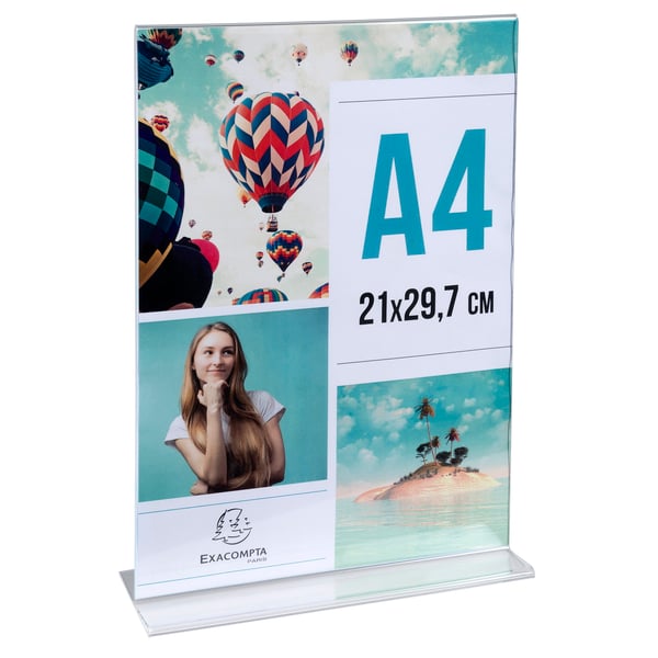 Exacompta 20x Stand-up litteraturholder A4 Clear - Krystal 84158D