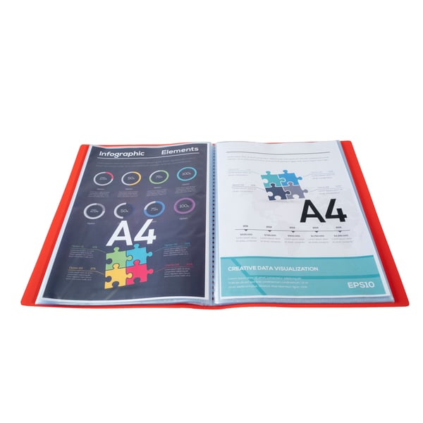 Exacompta 8x Uigennemsigtig PP svejset A4 - Rød 85105E