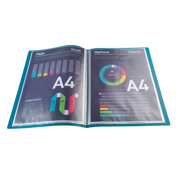 Exacompta 25x Display Book Opaque PP Welded A4 - Mørkegrøn 8513E