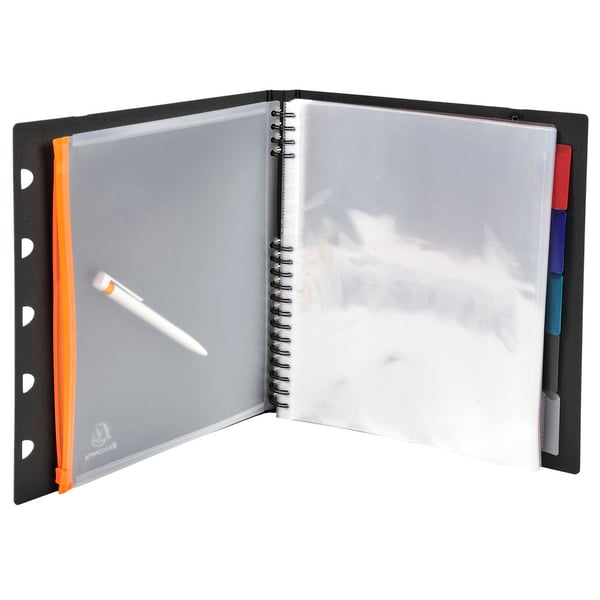 Exacompta 10x Exactive Exaview PP Display Book, A4, 30 lommer - Sort 85334E