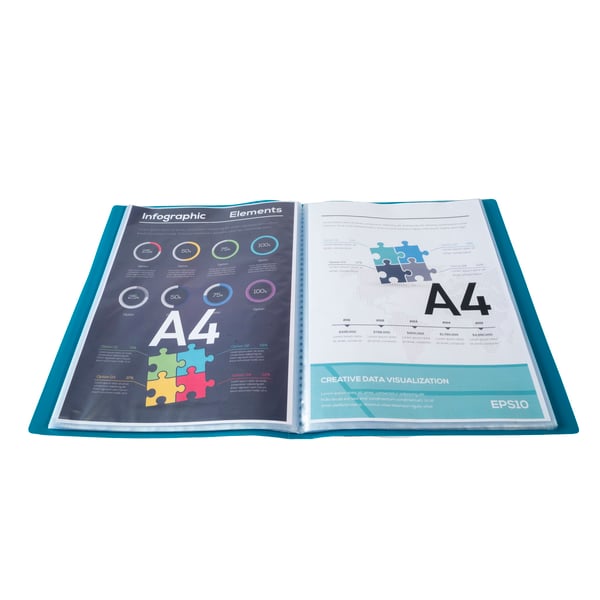 Exacompta 8x Display Book Opaque PP Welded A4 - Mørkegrøn 8563E