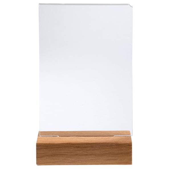 Exacompta 10x Stand up skilteholder med traefod A6 portraet Kontor - Krystal 86258D