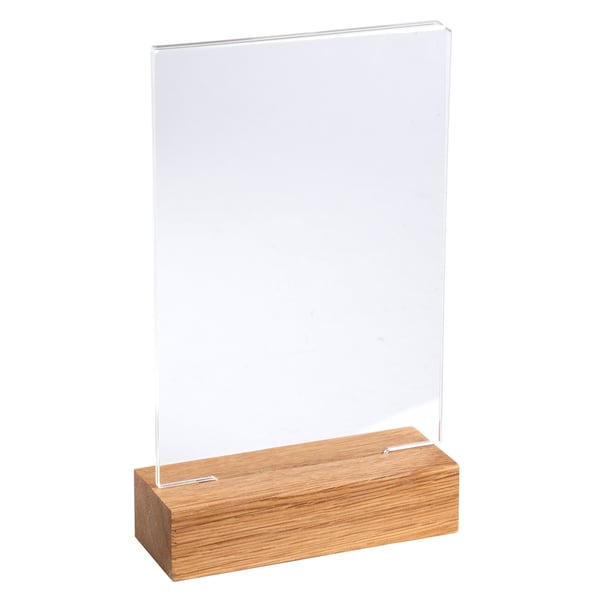 Exacompta 10x Stand up skilteholder med traefod A6 portraet Kontor - Krystal 86258D