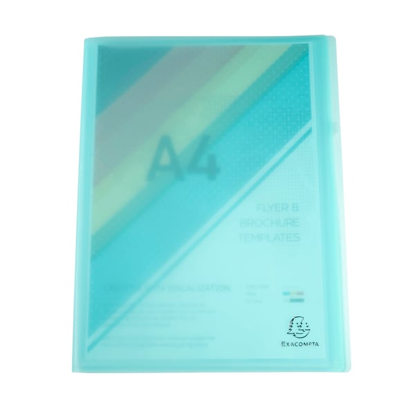 Exacompta 20x Chromaline Pastel Displaybog, 20 lommer halvstiv PP A4 - assorterede farver 88270E