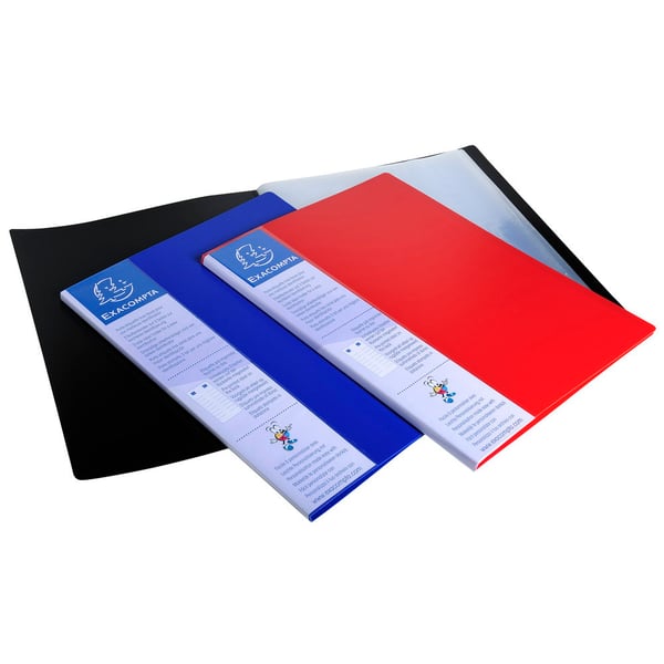 Exacompta 12x Opaque PP Display Book, A4, 30 lommer - Sort 88301E