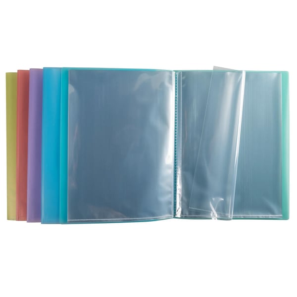 Exacompta 10x Chromaline Pastel Display bog, 40 lommer halvstiv PP A4 - Koral 88477E