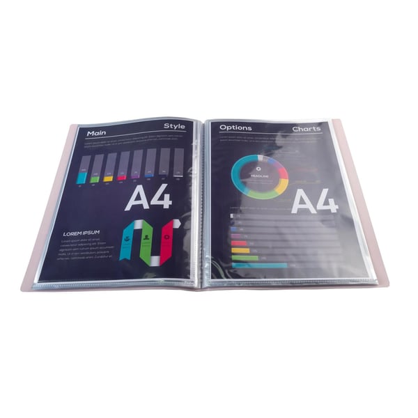 Exacompta 8x Aquarel Display Book (60 lommer) - assorterede farver 88660E